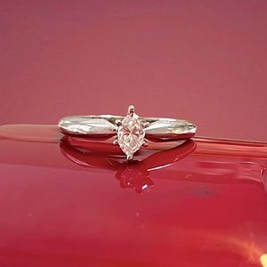 10k Natural 1/4 Ct Diamond Solitaire Ring